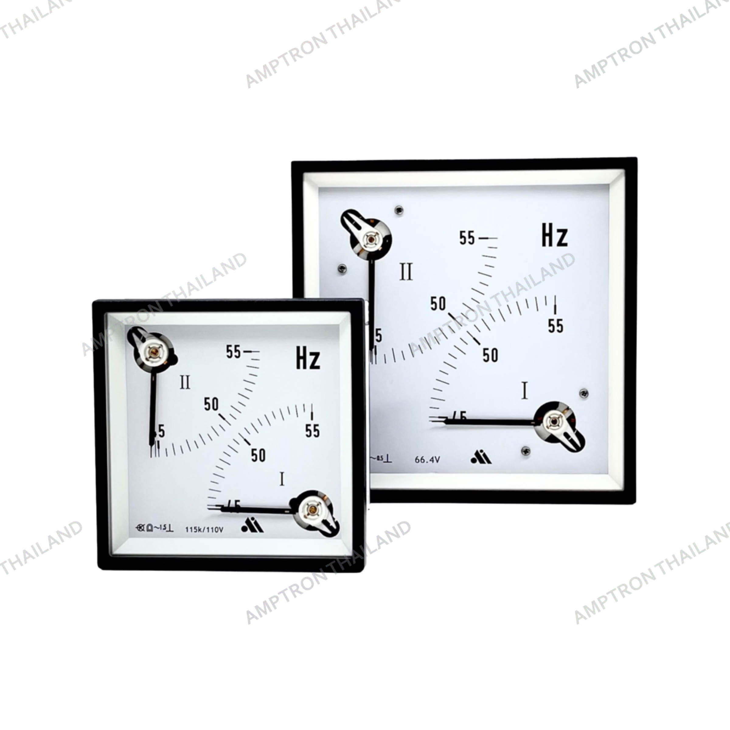 Double Reed and Double Pointer Frequency Meter Din panel, Analog meter